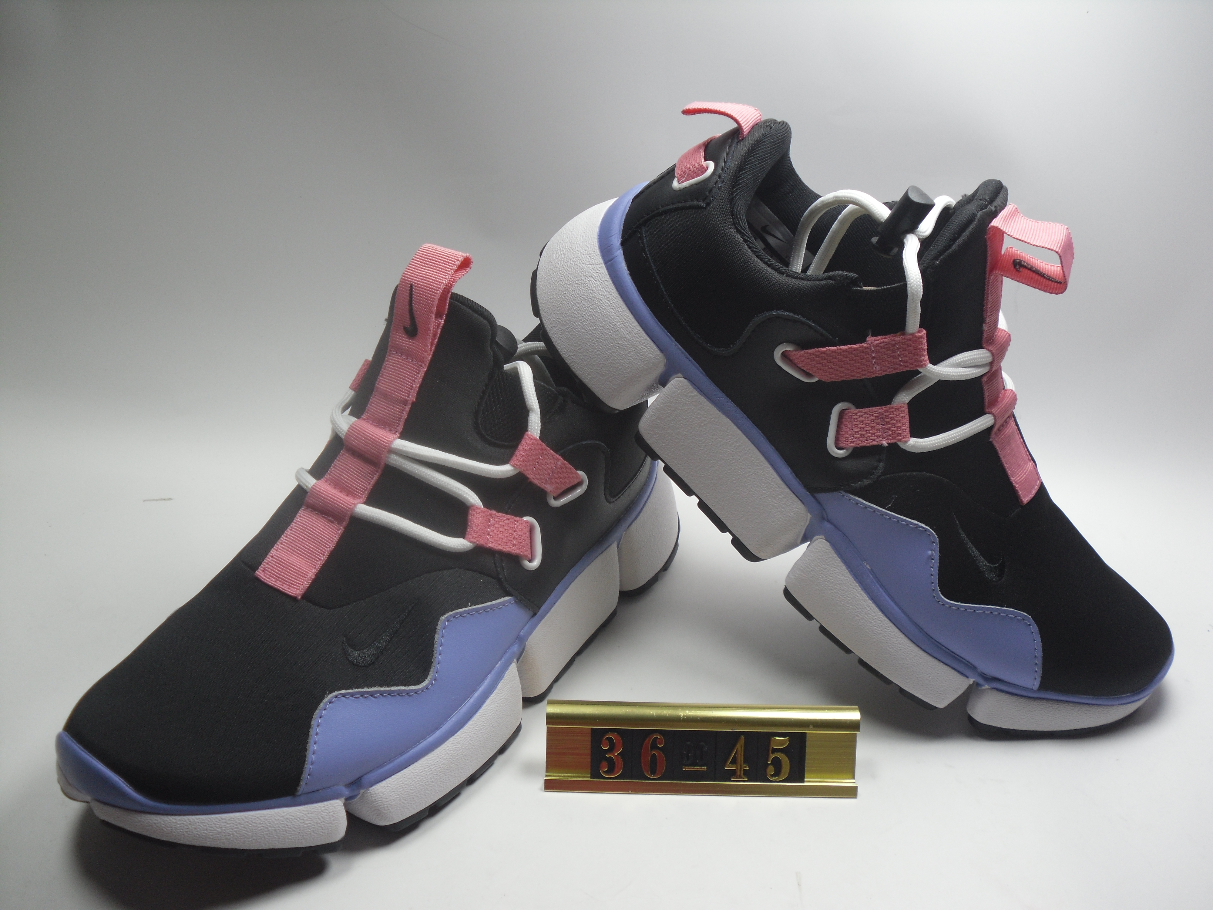 Women Nike Air Huarache 5 Black Pink Blue Shoes